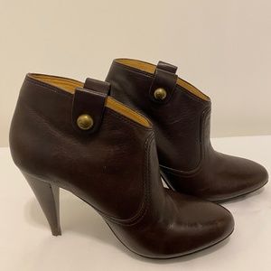 Coach, chocolate brown booties, size 5